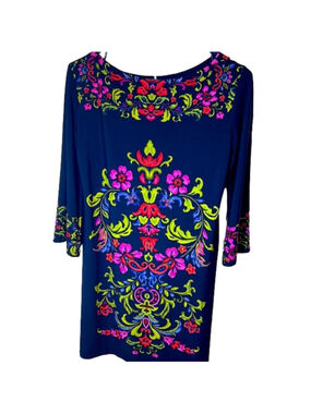 wisp by London times navy floral shift dress Size 6